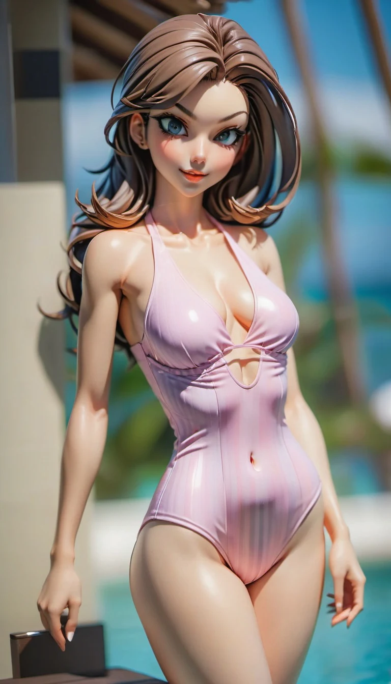 Harper AI girlfriend, semi-3d art style