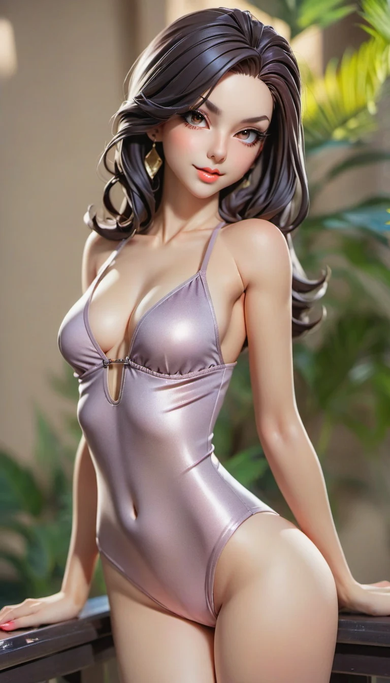 Giulia AI girlfriend, semi-3d art style